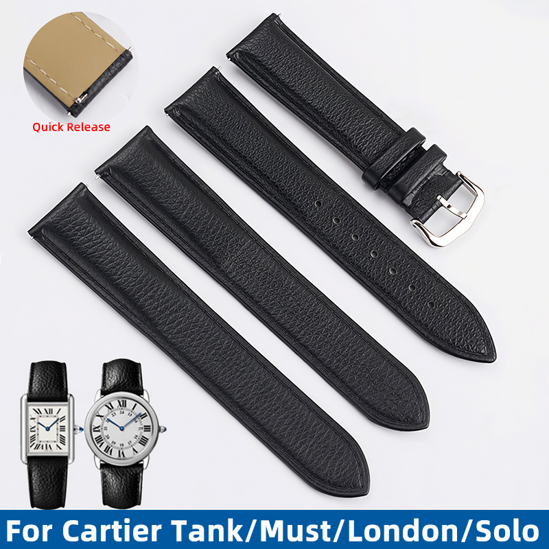 Cartier Watch Tank - 16/17/19/20/22/23mm Quick Release Horlogeband Voor Cartier