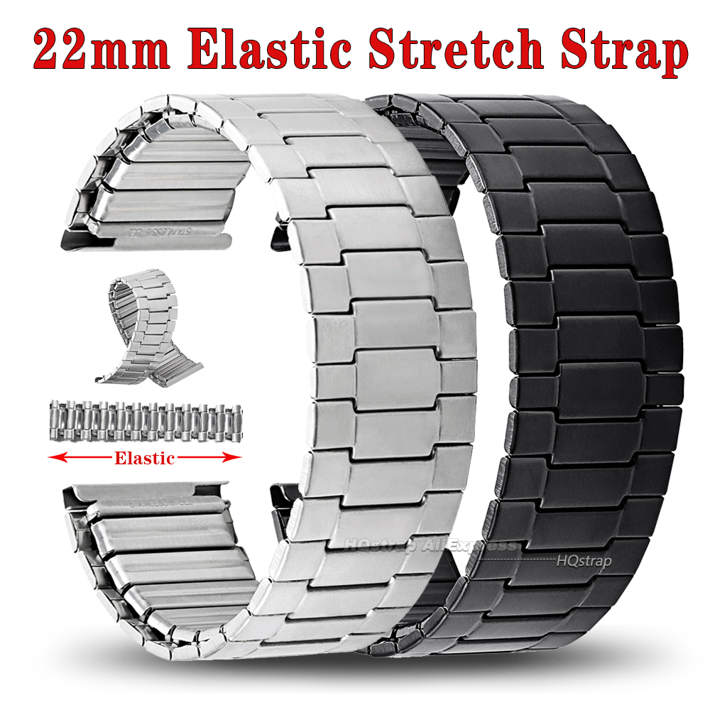 Seiko Watch Prospex - Elastische stalen horlogeband 22 mm voor