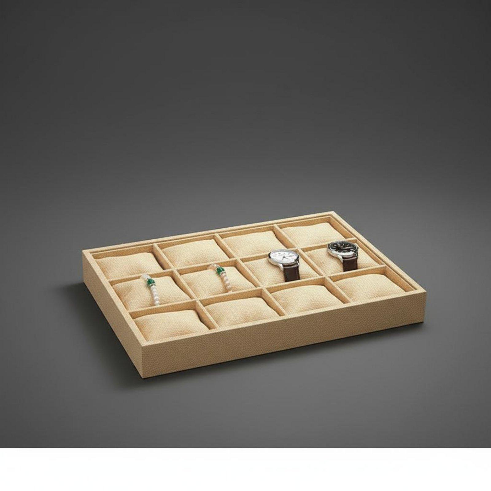 Watches Jewelry Holder - Linnen Stoffen Sieradenhouder Open Top Horlogebox