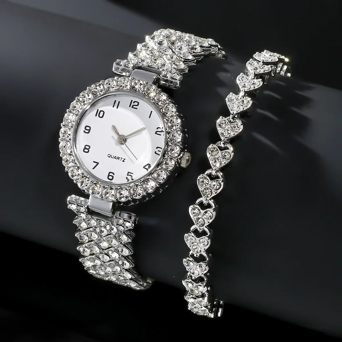 Jewelry Watches For Ladies - 1 stks/2 stks Luxe Mode Vrouwen