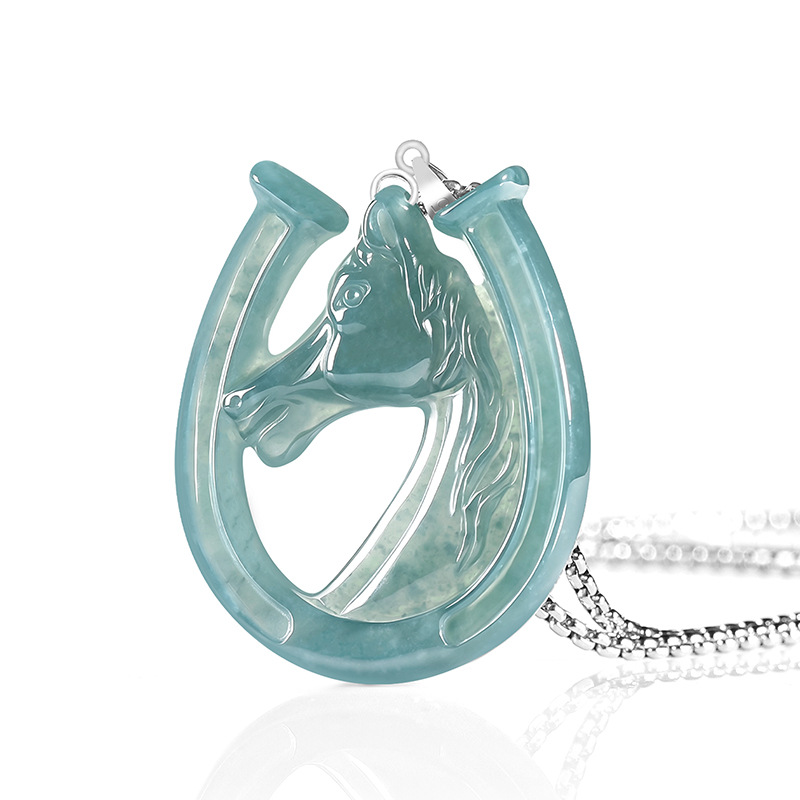 Jewelry & Watches Spółka Z Ograniczoną Odpowiedzialnością - S925 Zilver Natuurlijke Blauwe Water Jade
