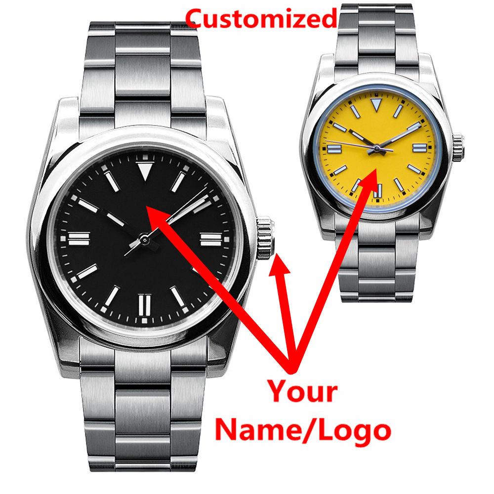 Mens Mechanical Watch - Aangepast logo herenhorloge saffier luxe NH35/miyota