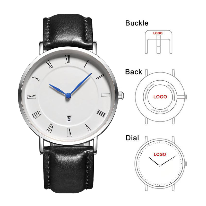 Mens Mechanical Watch - B-8210A Eenvoudige Mannen Horloges Met Datum