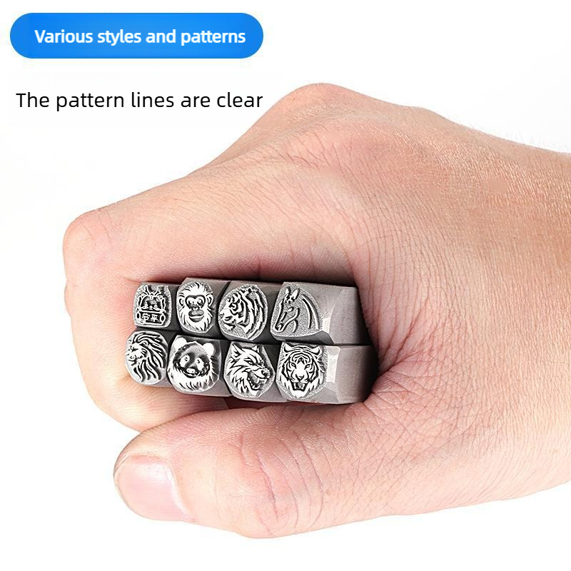 Stalen stempelpons met dierenk - Wolf Jewelry & Watches Tampa Reviews recensie en prijs