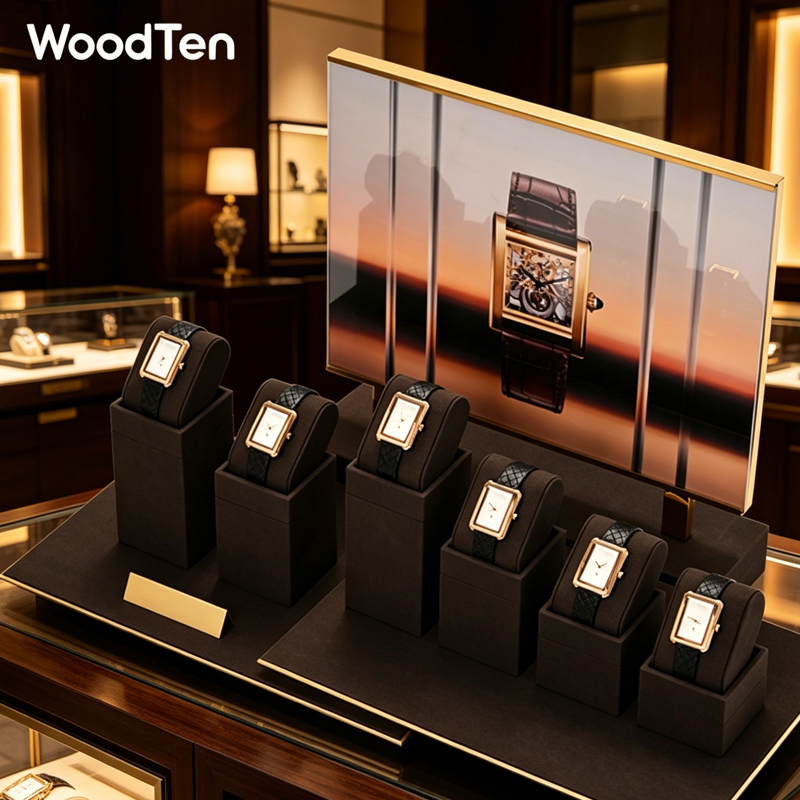 WoodTen Microfibe Horlogestand - Watches Jewelry Holder recensie en prijs