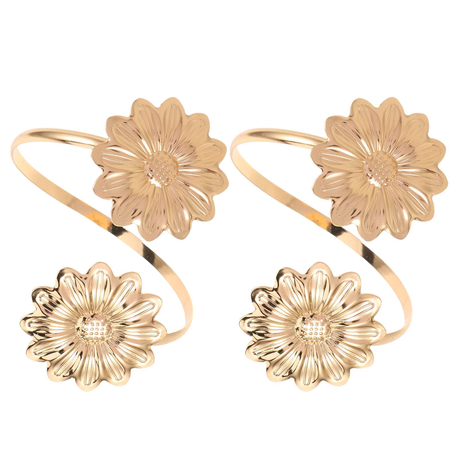 2 stuks metalen zonnebloem arm - Cuff Bangle Bracelet recensie en prijs