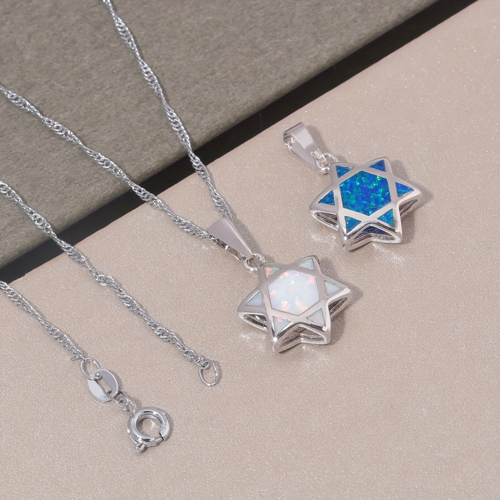 Davidster Opaal hanger ketting - Jewelry & Watches Spółka Z Ograniczoną Odpowiedzialnością recensie en prijs