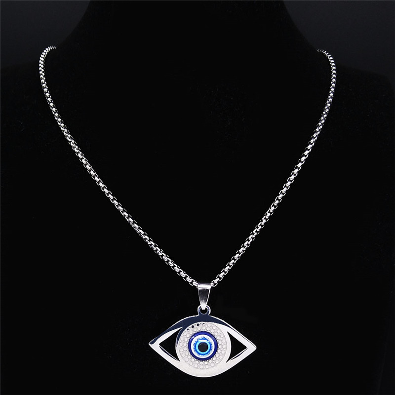 Islam Hamsa Evil Blue Eye kett - Jewelry & Watches Spółka Z Ograniczoną Odpowiedzialnością recensie en prijs
