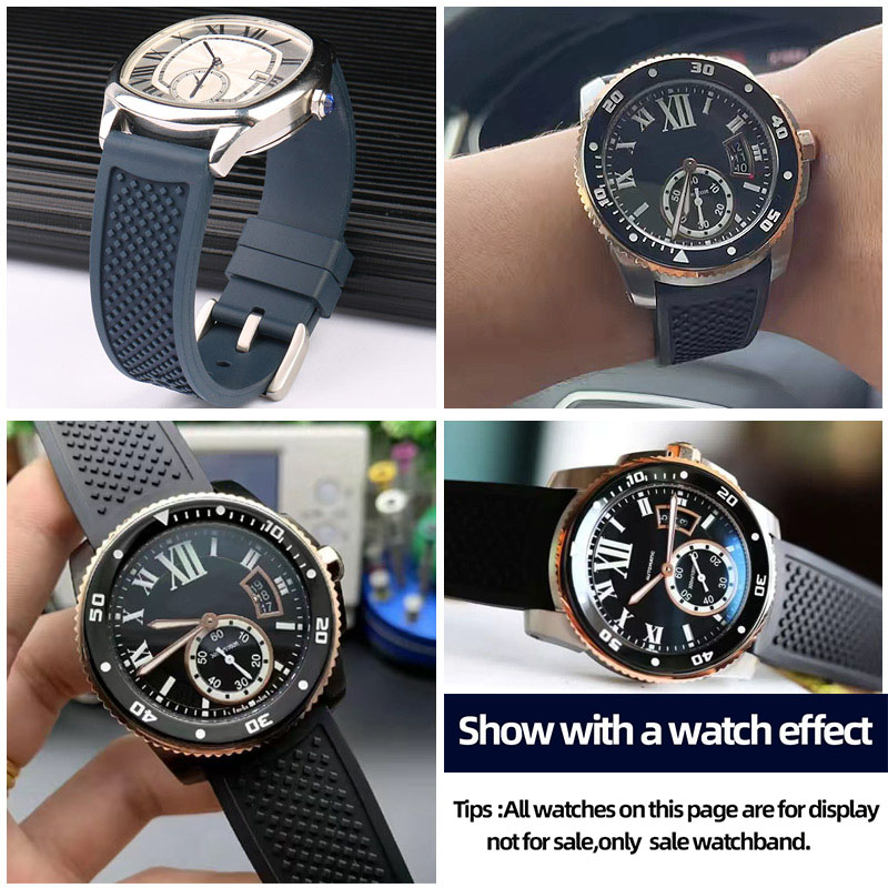 Fluororubber horlogeband 23 mm - Cartier Watch Tank recensie en prijs