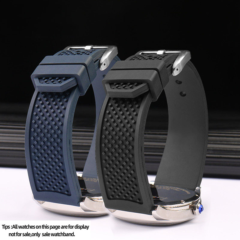 Fluororubber horlogeband 23 mm - Cartier Watch Tank recensie en prijs