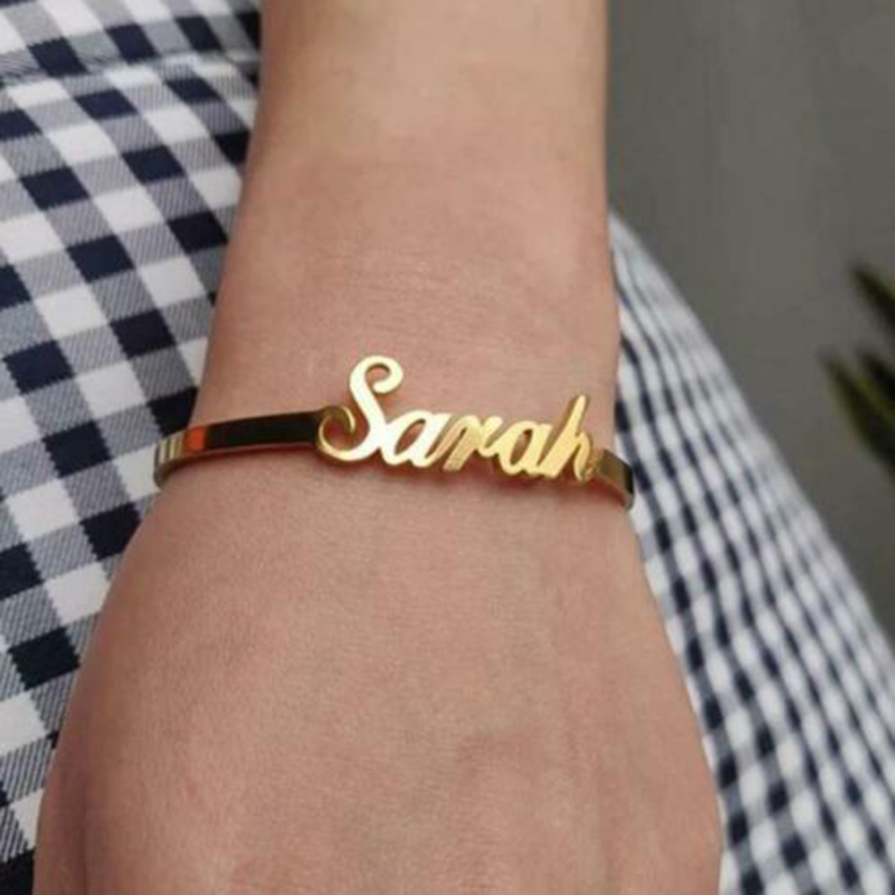 Gepersonaliseerde Aangepaste N - Cuff Bangle Bracelet recensie en prijs