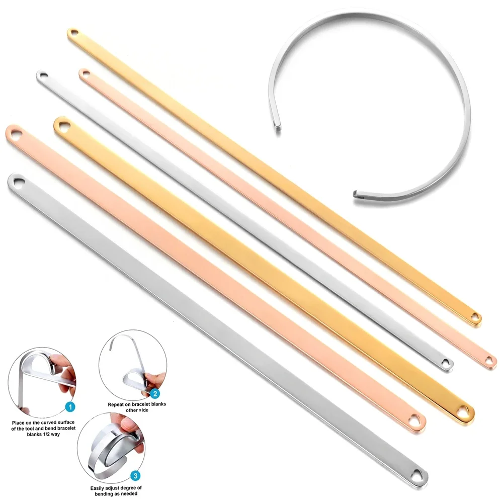 Rvs Rechte Manchet Bangle Blan - Cuff Bangle Bracelet recensie en prijs