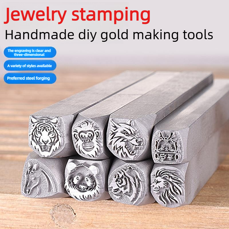 Stalen stempelpons met dierenk - Wolf Jewelry & Watches Tampa Reviews recensie en prijs